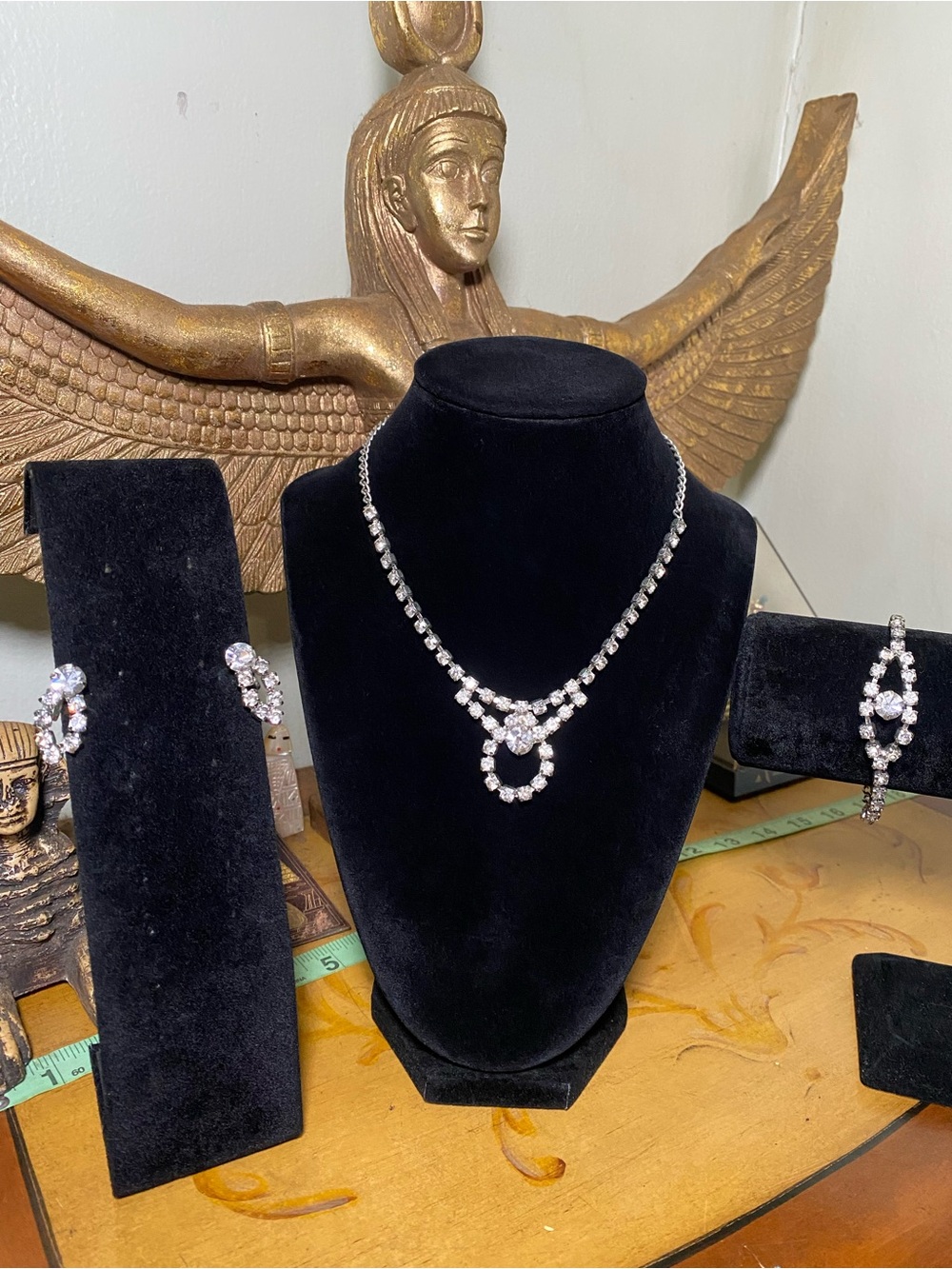 Vintage Rhinestone necklace set